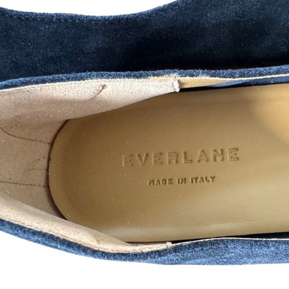 NIB Everlane The Day Glove Flat Heel Woman's sz 11 Suede Navy Blue Narrow Fit - Picture 10 of 12